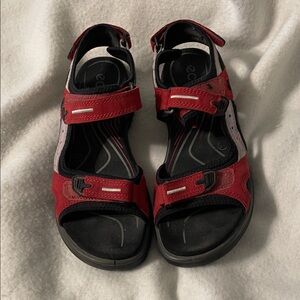 Ecco Red and Black Outdoor Sandals size 41 (10.5 US)